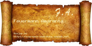Feuermann Amaranta névjegykártya